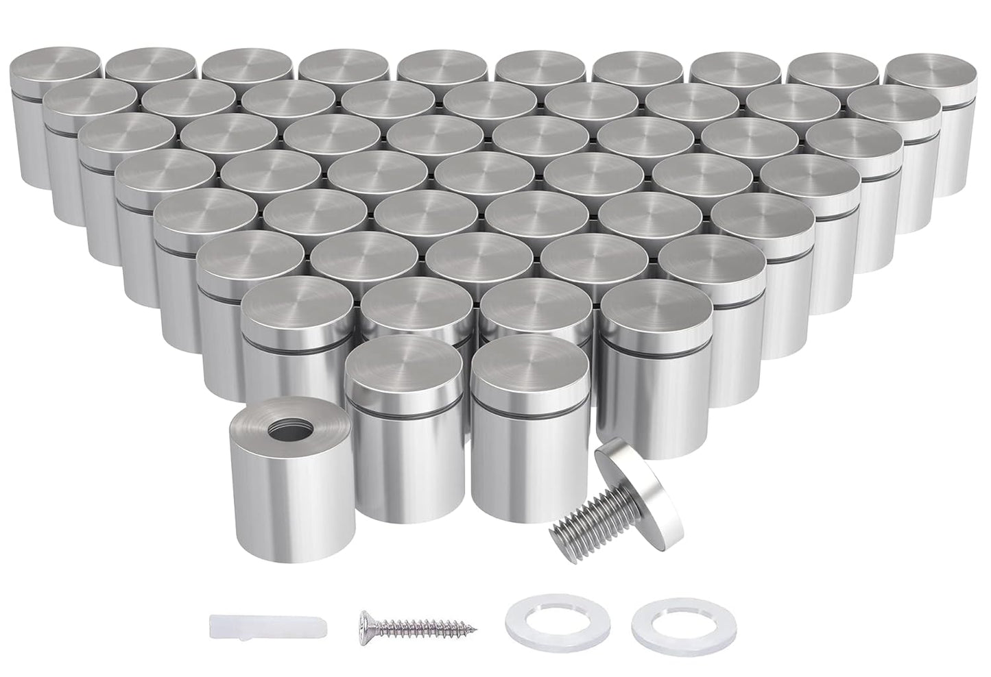 Stainless Steel Standoff Screws for Acrylic Signs - 50-Pack