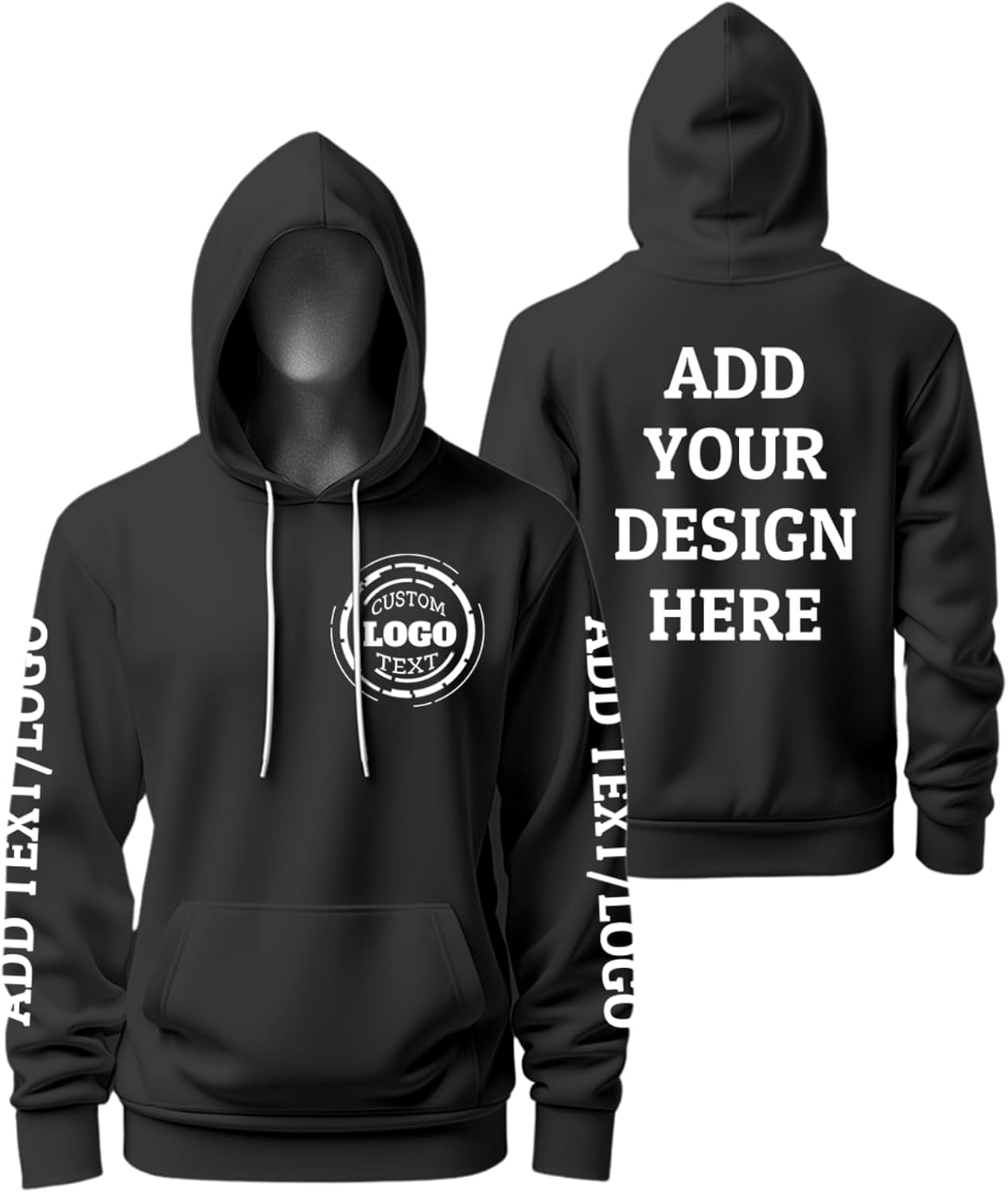 Personalized Custom Hoodie Name Logo Men Women