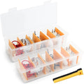 Cable Organizer Box 2 Pack with 20 Wire Ties - Clear Stackable Cord