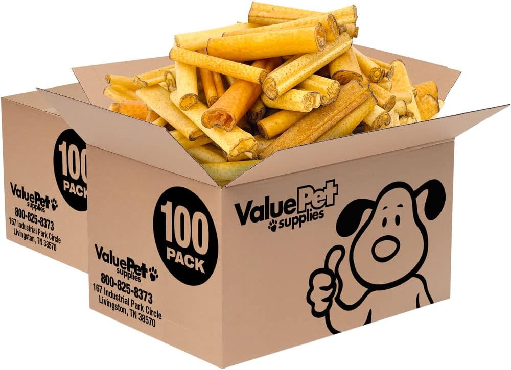 Premium USA Pork Hide Dog Chews - ValueBull Pig Skin Rolls