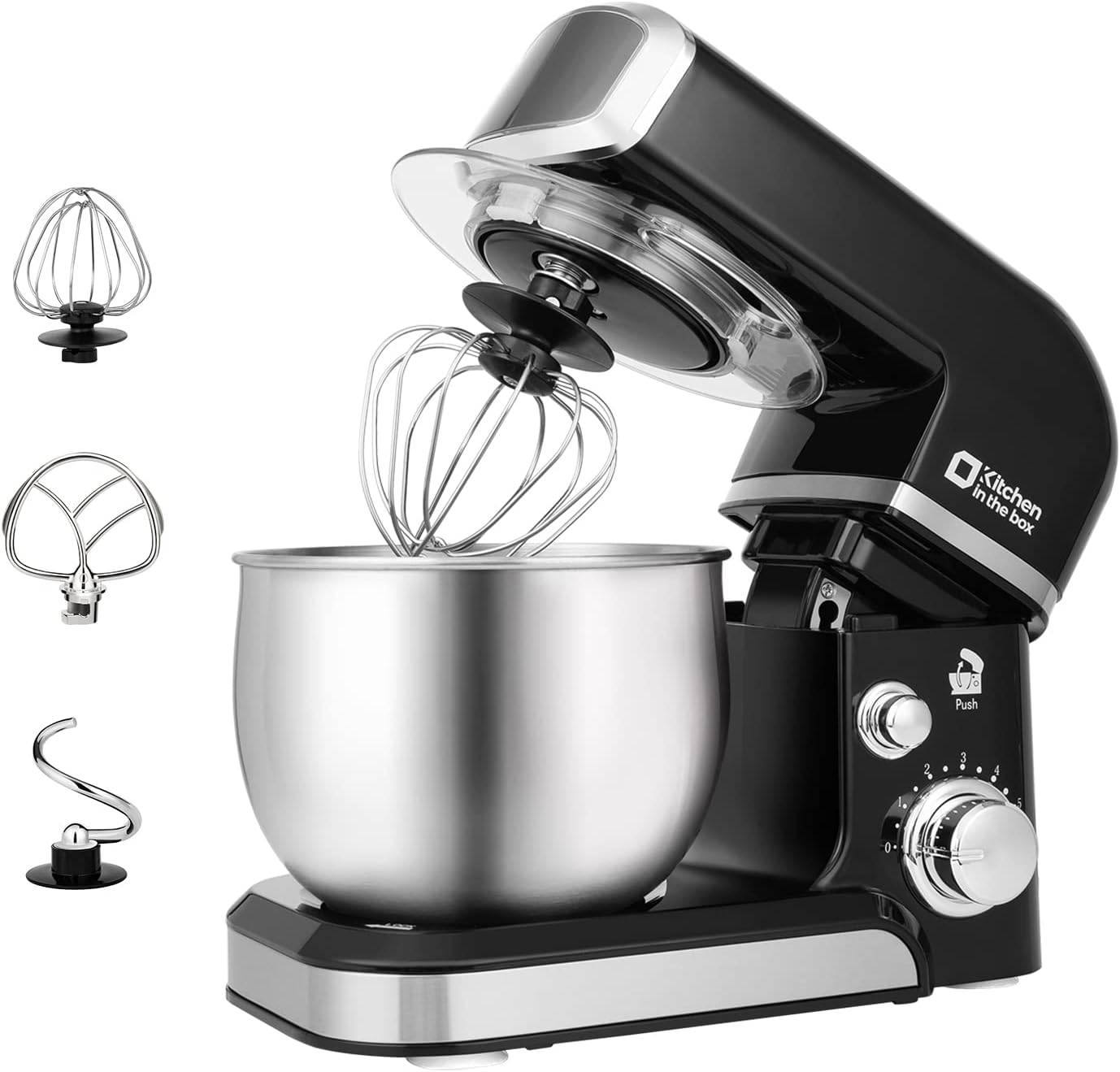 Compact 3.2Qt Stand Mixer with 6 Speeds for Small Kitchens