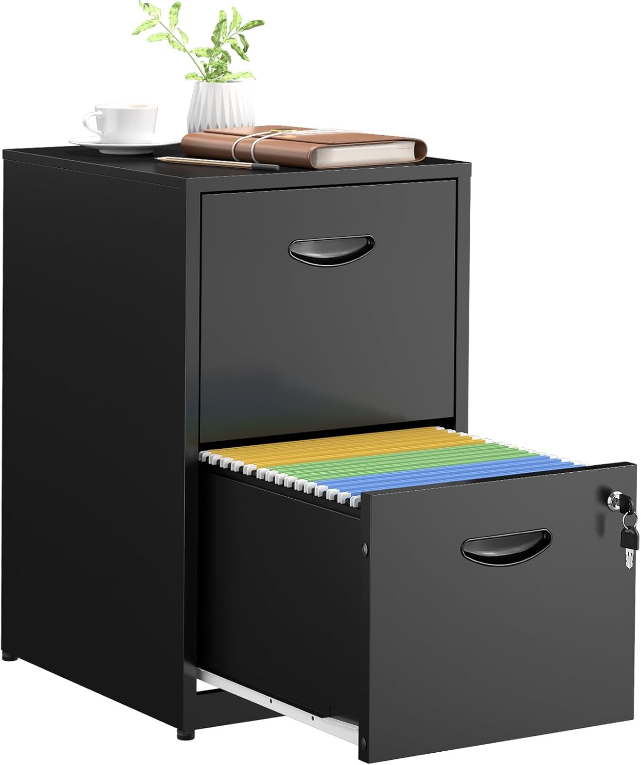 2 Drawer File Cabinets for Home Office - Modern Metal Design