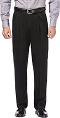 Premium No Iron Khaki Classic Fit Pleat Front Pant - Comfortable day