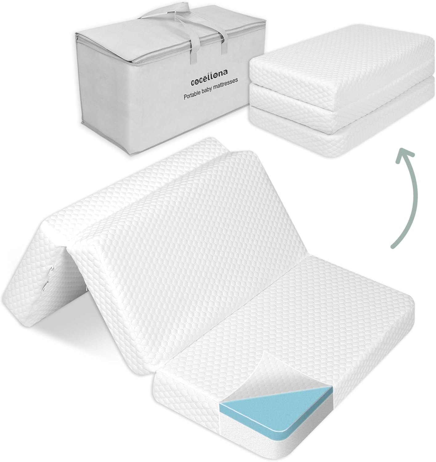 Pack and Play Mattress with Dual-Sided Comfort for Babies
