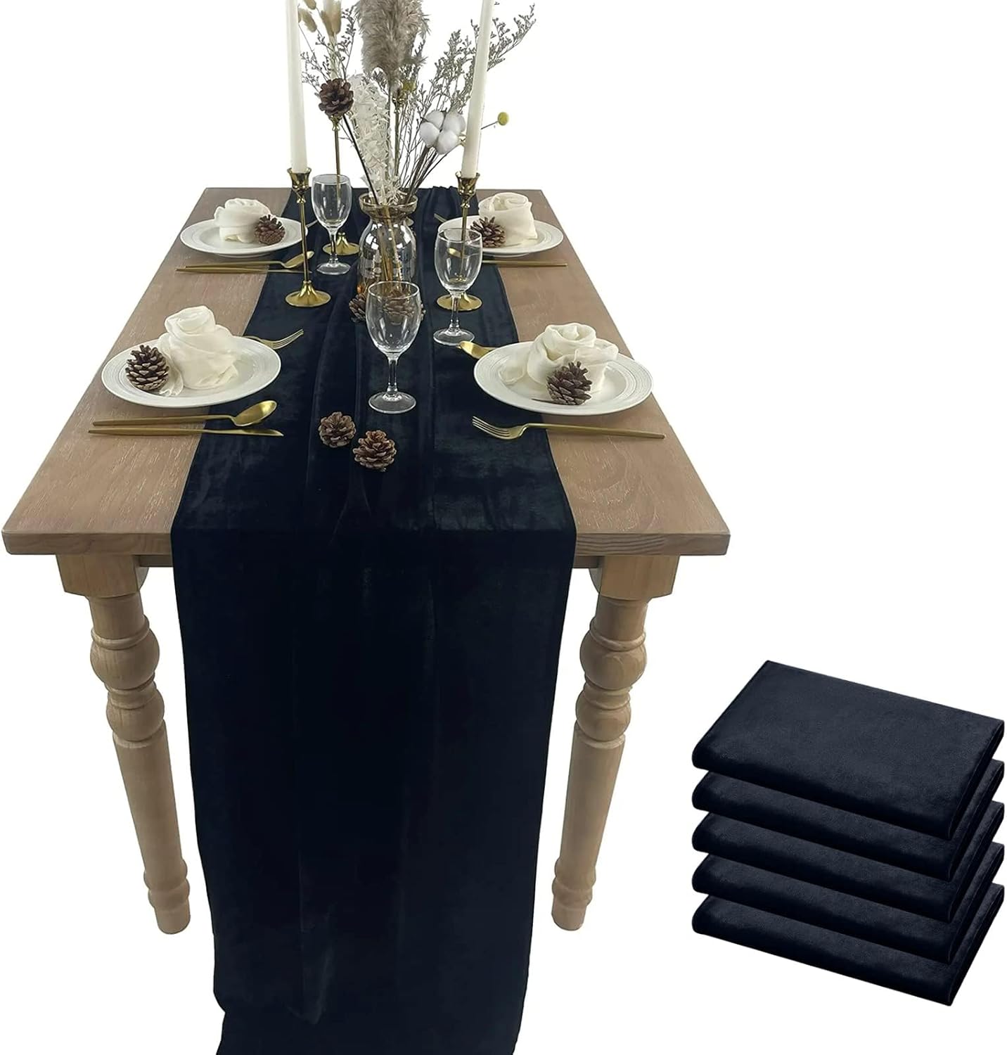 Luxurious Velvet Table Runner for Elegant Wedding Decor