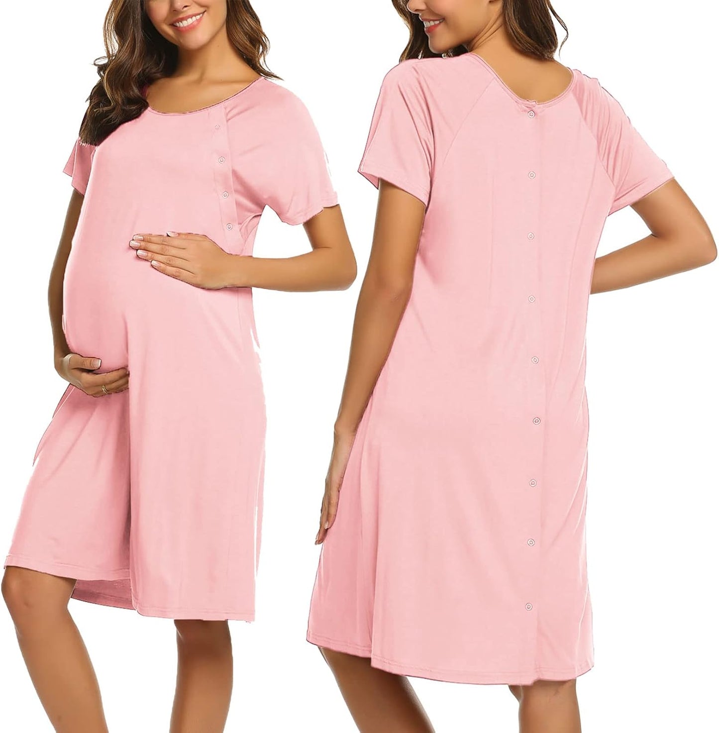 Ekouaer Womens Nursing Nightdress for Maternity and Delivery