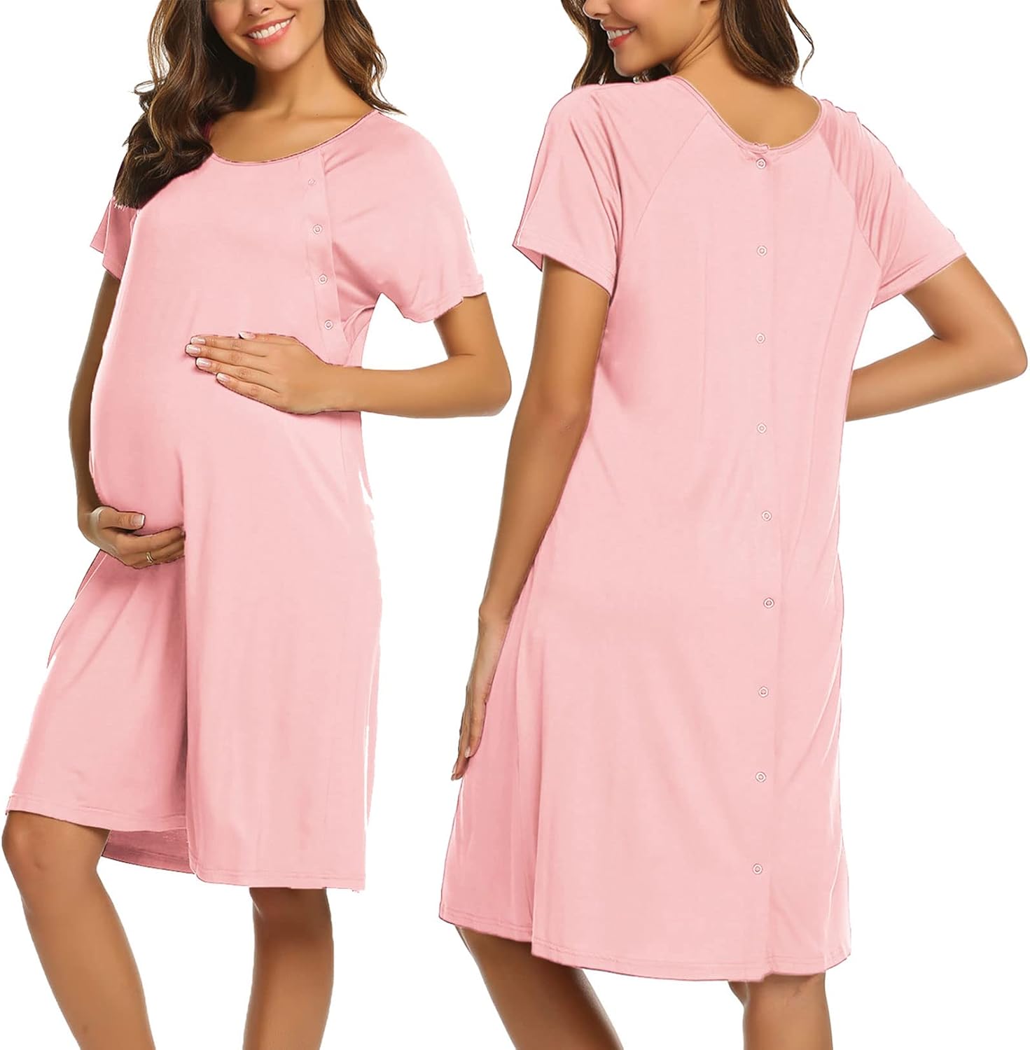 Ekouaer Womens Nursing Nightdress for Maternity and Delivery