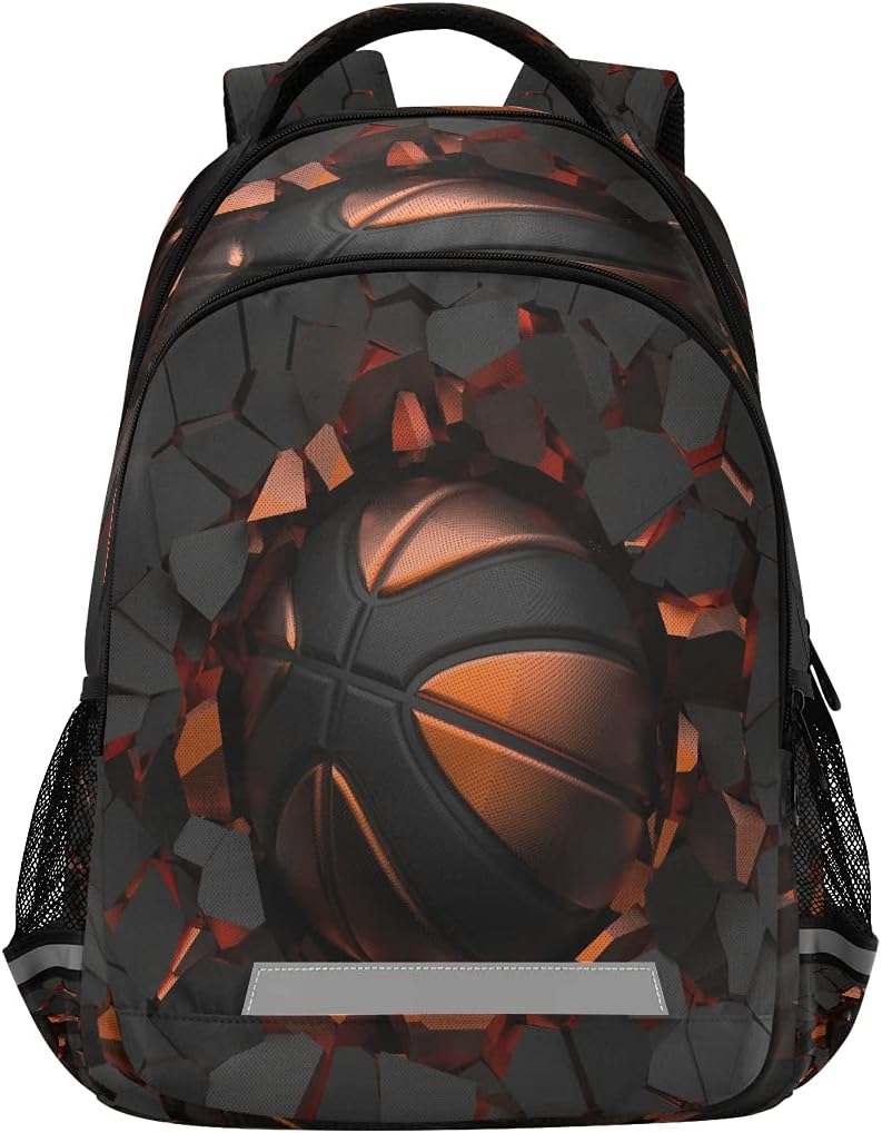 YoCosy Art Painting Basketball Crash Backpack for School