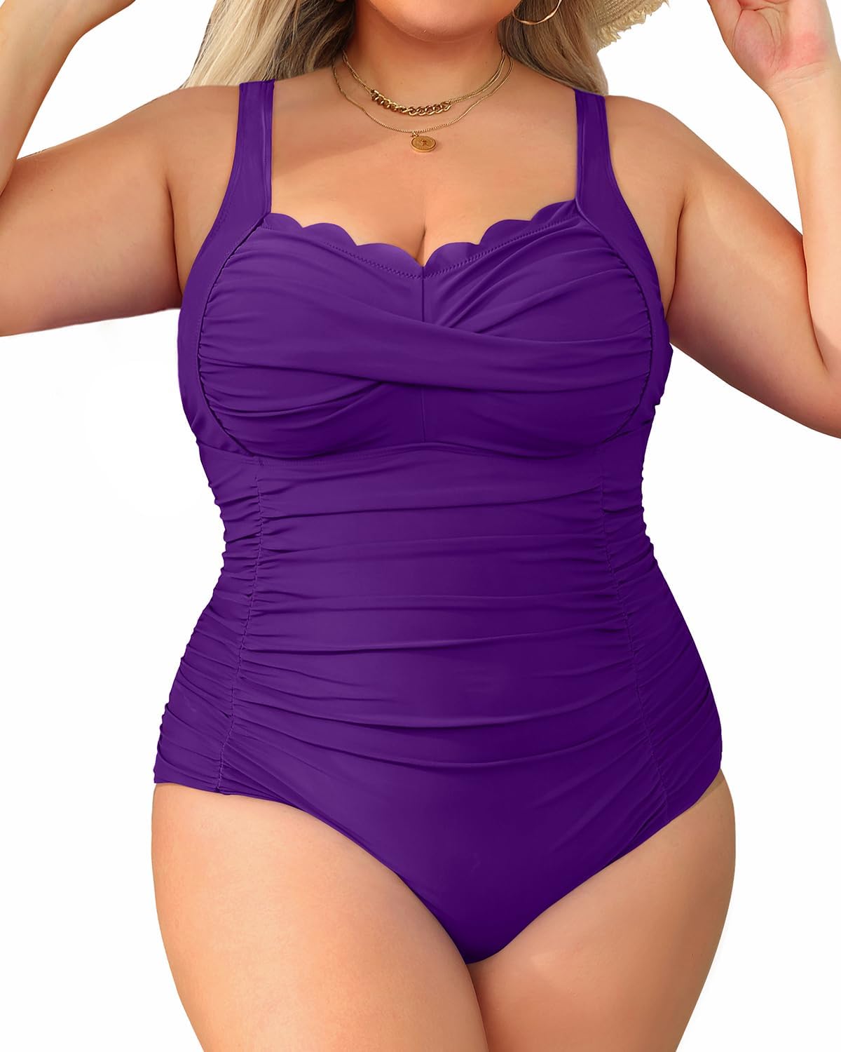 Aqua Eve Womens Plus Size One Piece Swimsuit for Comfort