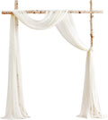 Floroom Wedding Arch Draping Fabric 2 Panels 20Ft Ivory Chiffon