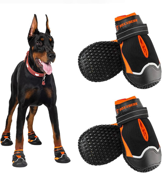 Waterproof Dog Shoes for Large Dogs - Anti-Slip Booties