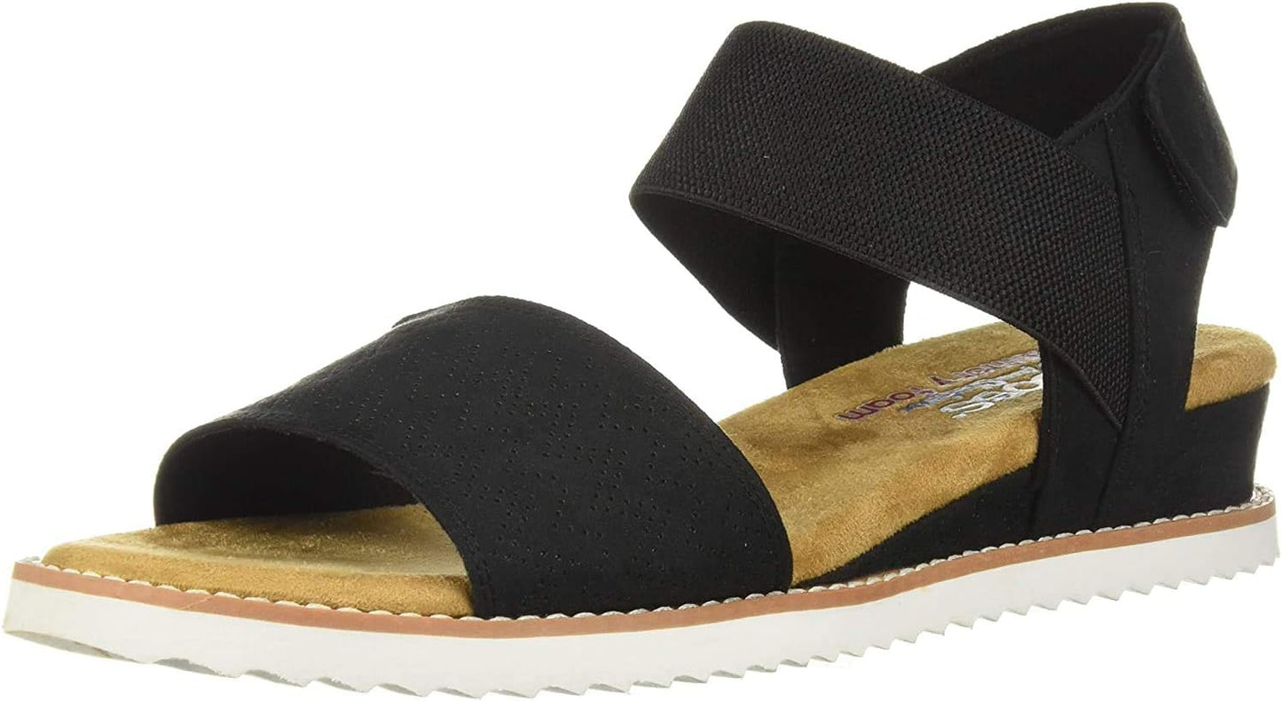 Skechers Women's Desert Kiss-Stretch Sandal Flat for Comfort