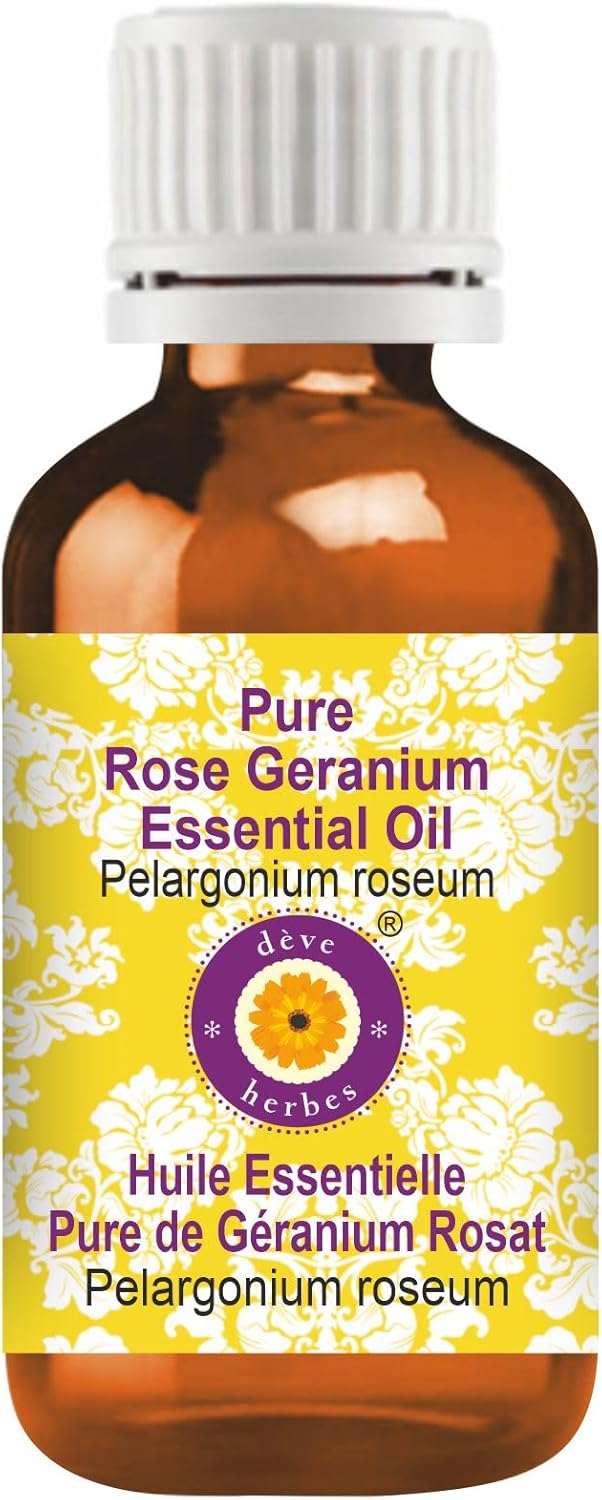 Deve Herbes Pure Rose Geranium Essential Oil for Skin Care