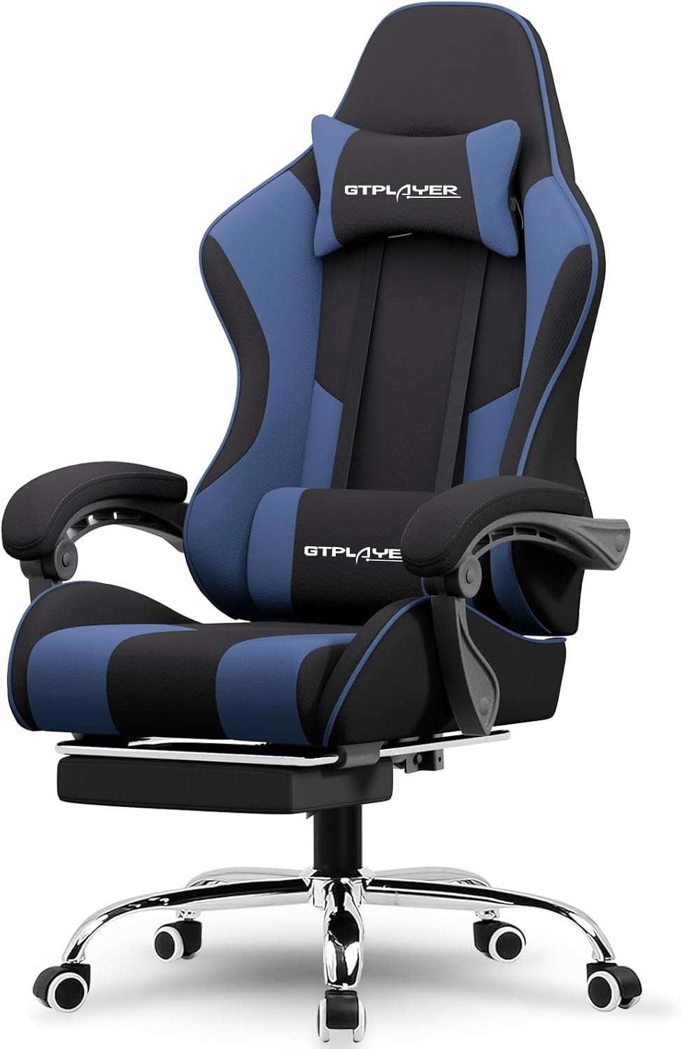 GTPLAYER Gaming Chair with Footrest and Lumbar Support for Comfort