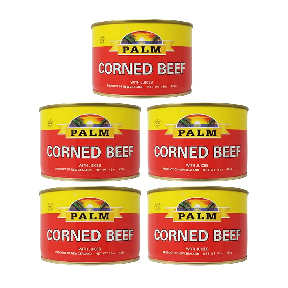 Palm Corned Beef with Juices 15oz Pack of 5 for Delicious Meals