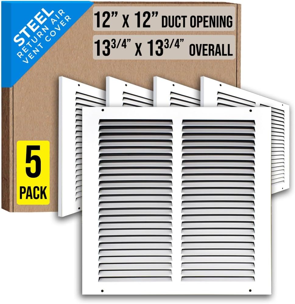 12x12 Steel Return Air Grille for Efficient HVAC Airflow