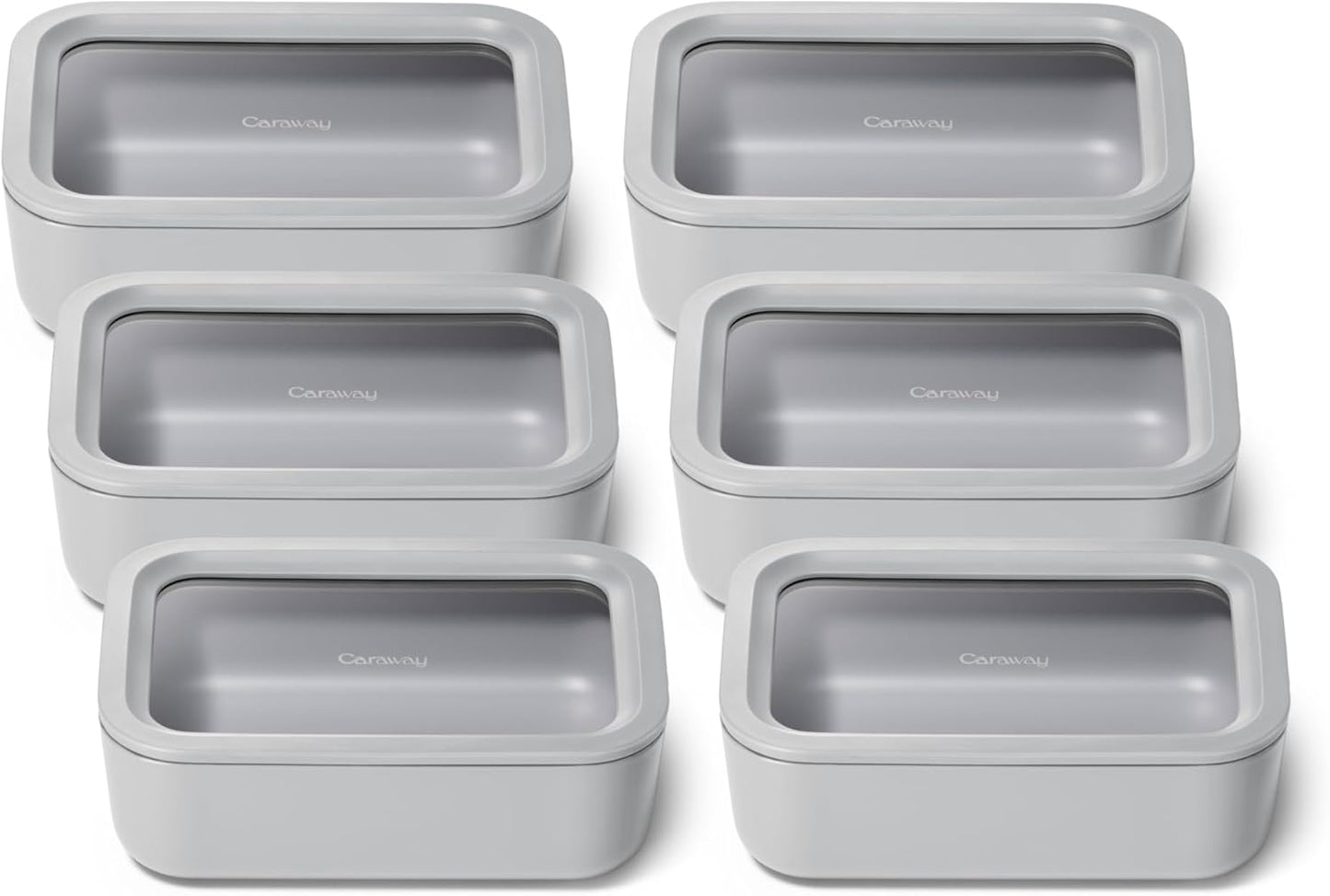 Caraway 6pc Glass Food Storage Set - Non Toxic & Microwave Safe