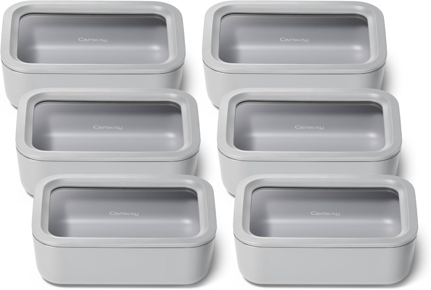 Caraway 6pc Glass Food Storage Set - Non Toxic & Microwave Safe