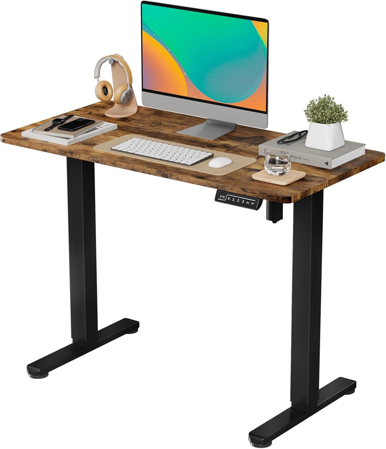 JOY worker Small Electric Standing Desk for Home Office Use