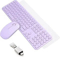 Cute Keyboard and Mouse Wireless Combo - Retro Quiet Typing