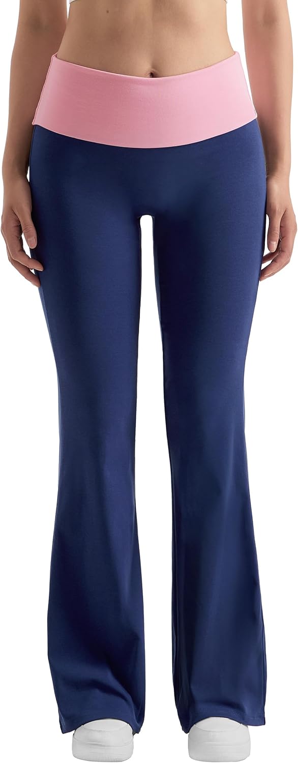 Flare Leggings for Women - Comfy Cotton Bootcut Yoga Pants