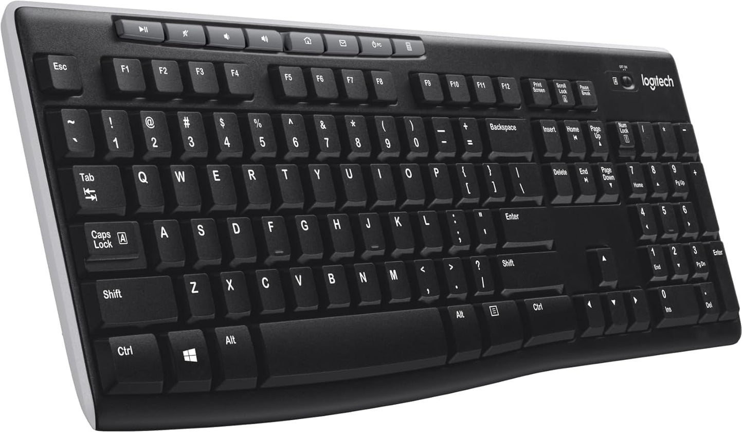 Logitech K270 Full-Size Wireless Keyboard - 2-Year Battery Life!