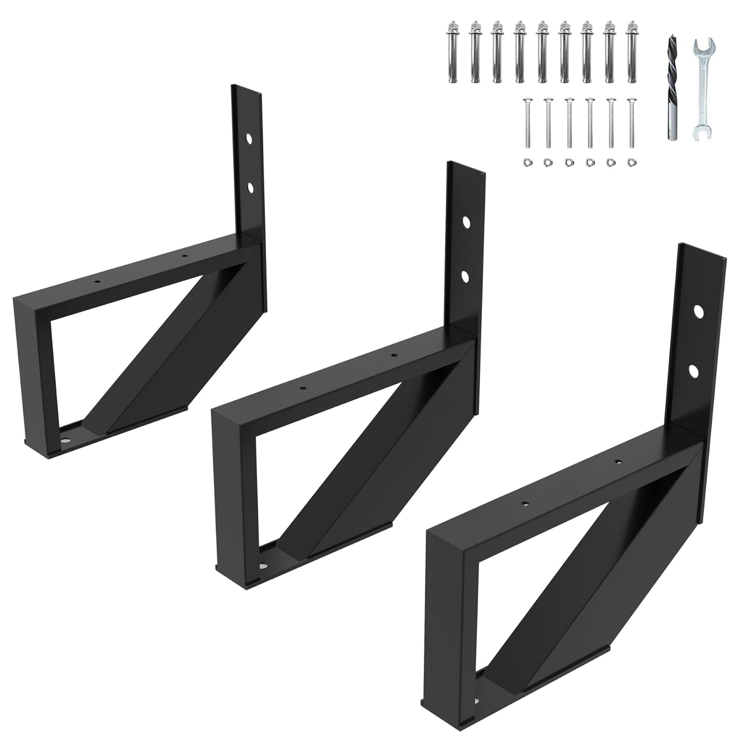 3 Pack Steel Stair Step Riser for Heavy Duty Outdoor Steps