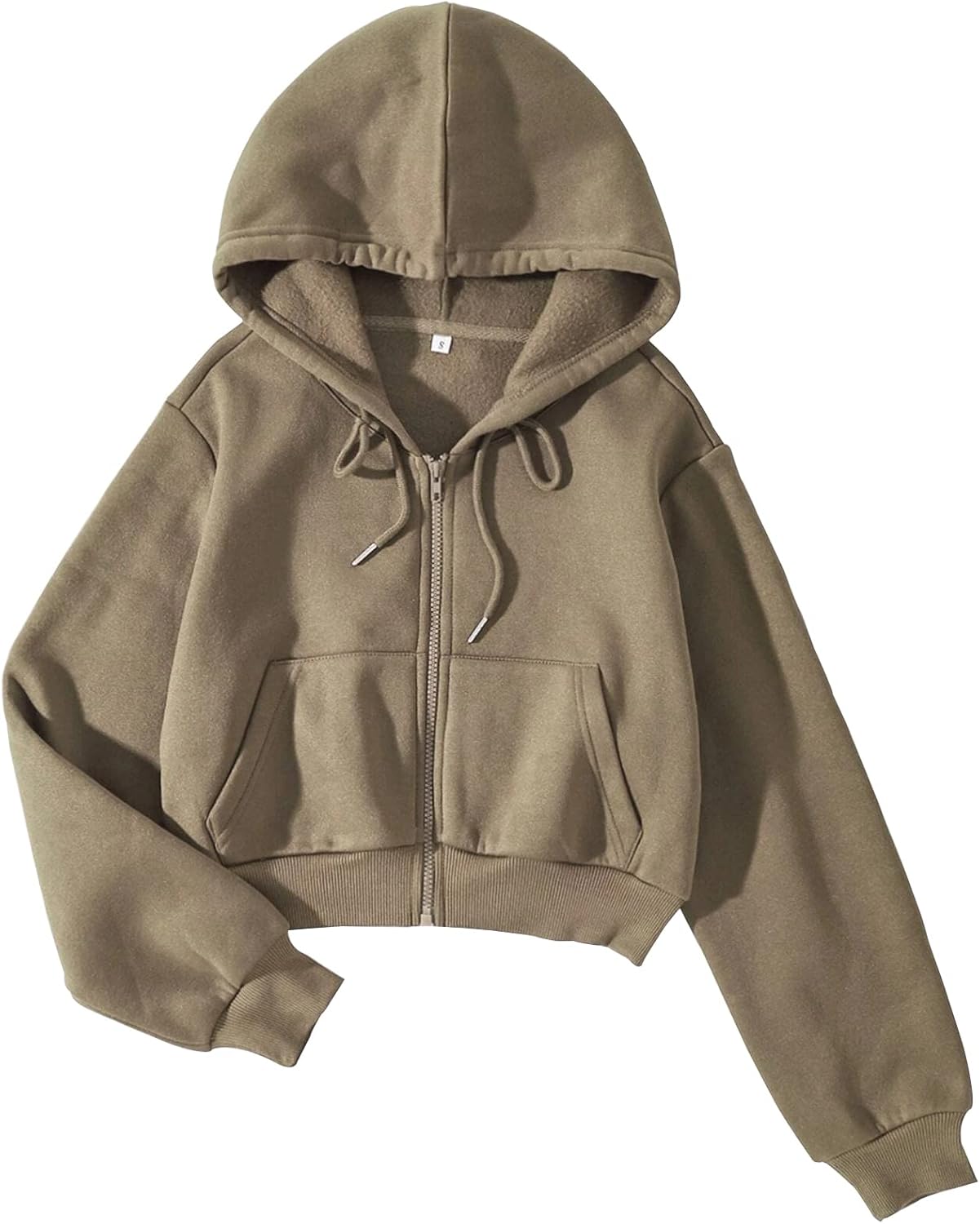 Cozy LOFAAC Fleece Cropped Hoodie - 90s Style
