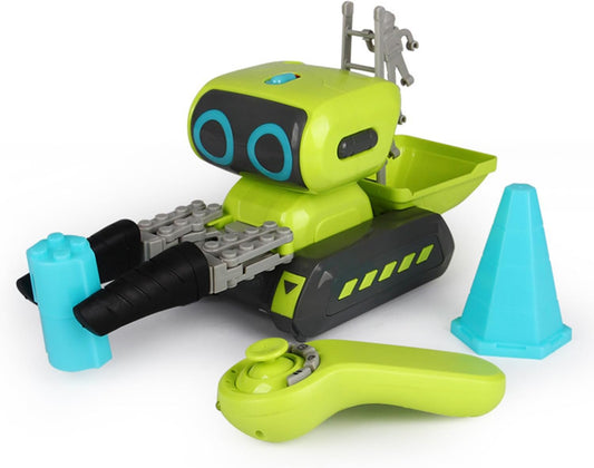 Remote Control Robot Toy with LED Eyes/Sounds, Flexible Arms - Fun for Boys & Girls!