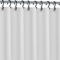 Moisture-Stain Proof 72x72 White Shower Curtain - Rust Proof Grommets, Magnet Weighted