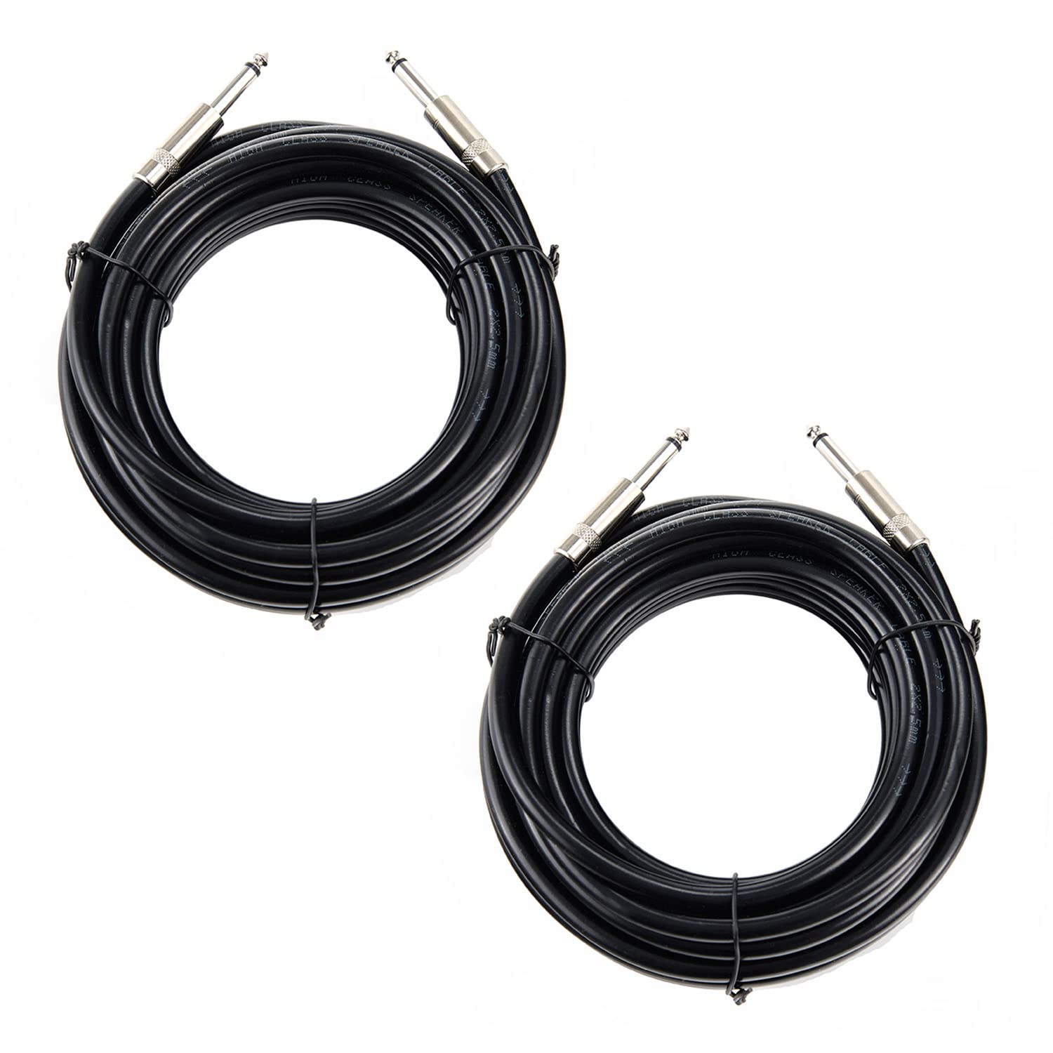 Professional 100 Feet 12 Gauge Speaker Cables for DJs and Musicians