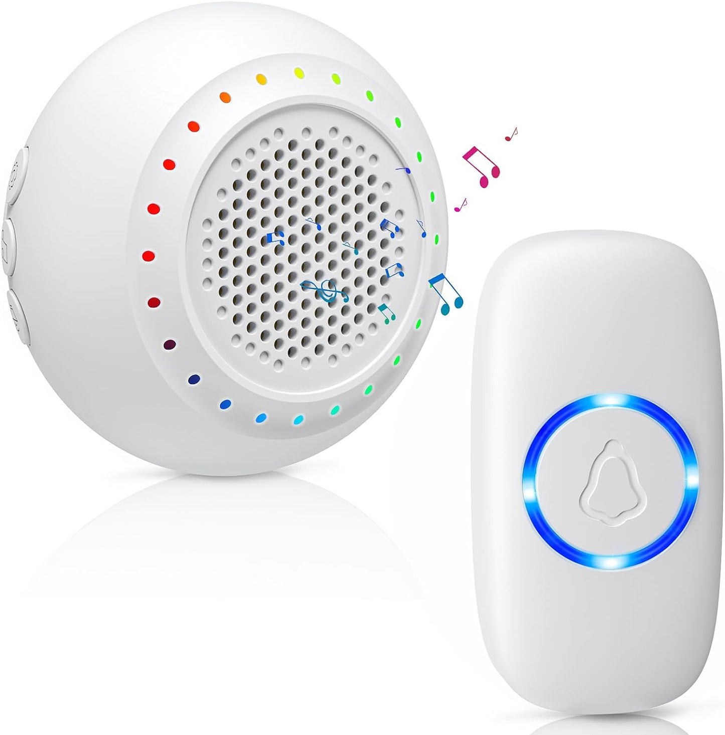 PHYSEN Waterproof Wireless Doorbell Kit - 1000ft Range, 32 Melodies