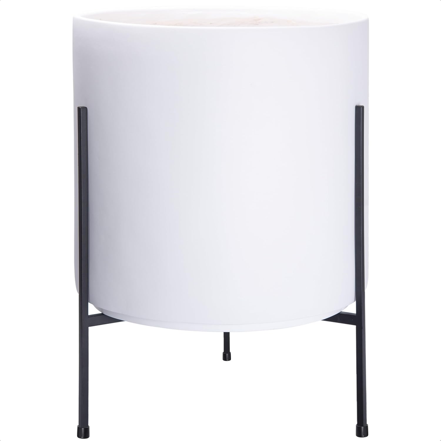 D'vine Dev Modern White Plants Pot with Heavy Duty Stand