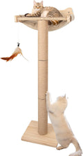 Cat Window Perch with Scratching Post - 46in Adjustable Multi-Level