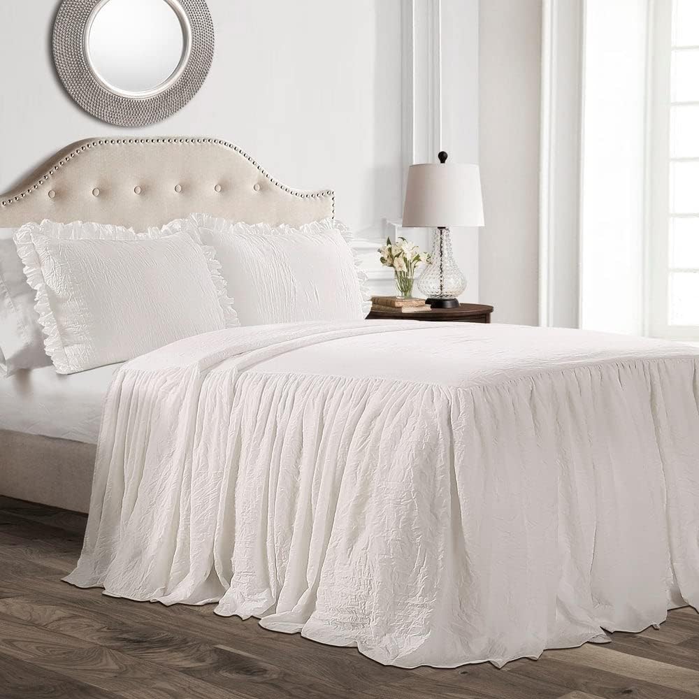 Lush Decor Ruffle Skirt Bedspread Set - Luxurious Farmhouse Style
