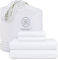 100% Cotton Sateen King Sheets Set - Soft 4 Pc King Bed Sheets