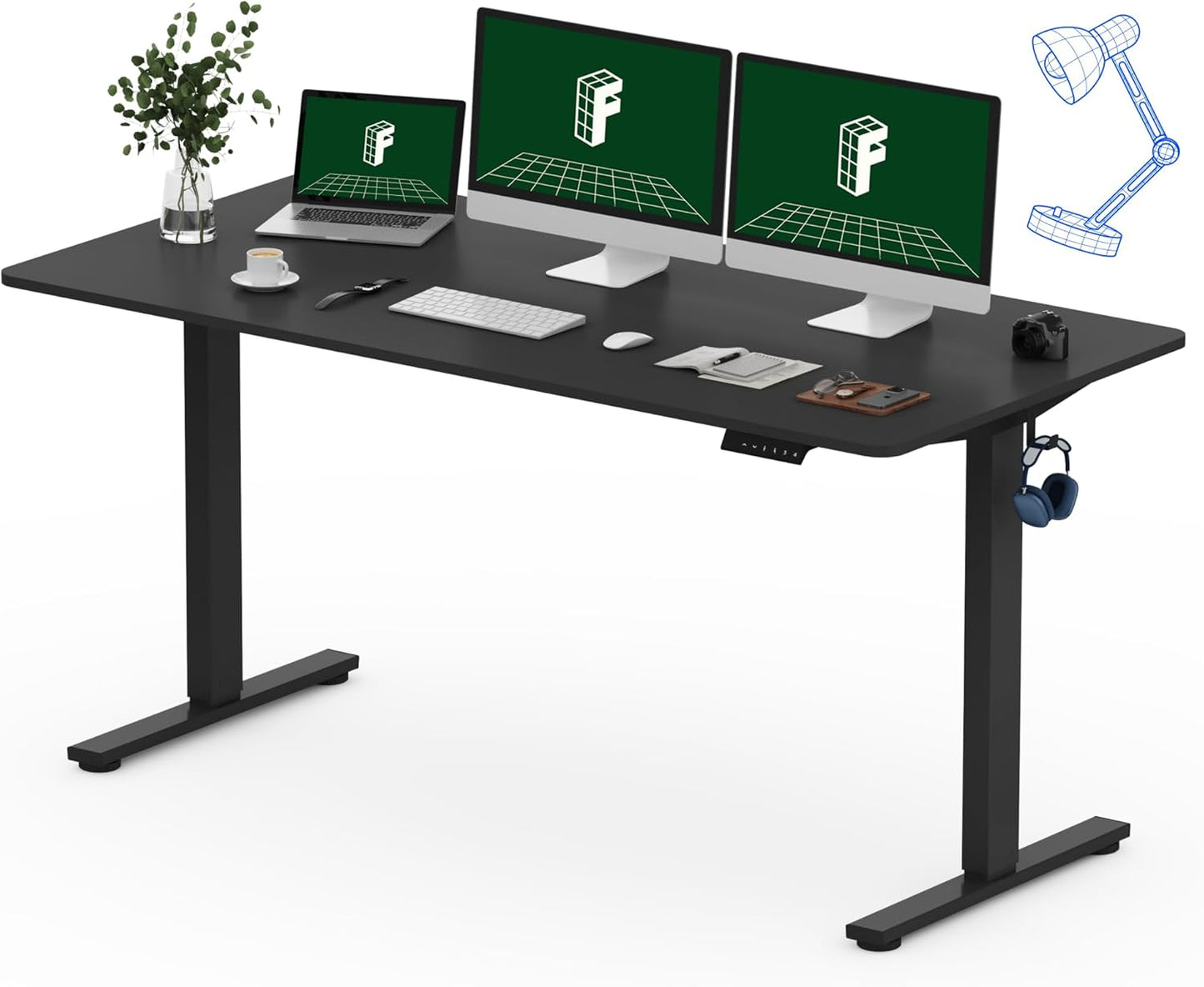 FLEXISPOT One-Piece Electric Standing Desk for Comfort