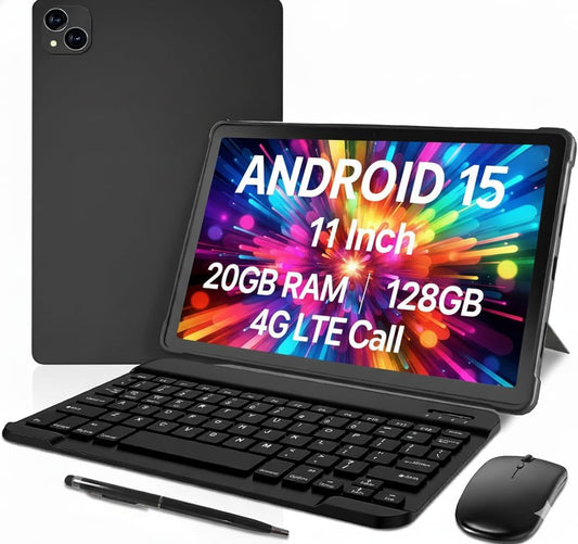 11-Inch Android Tablet with Keyboard & Mouse for Ultimate Performance