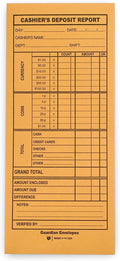 Guardian Cashier Deposit Envelopes with Gummed Flaps - Durable Cash