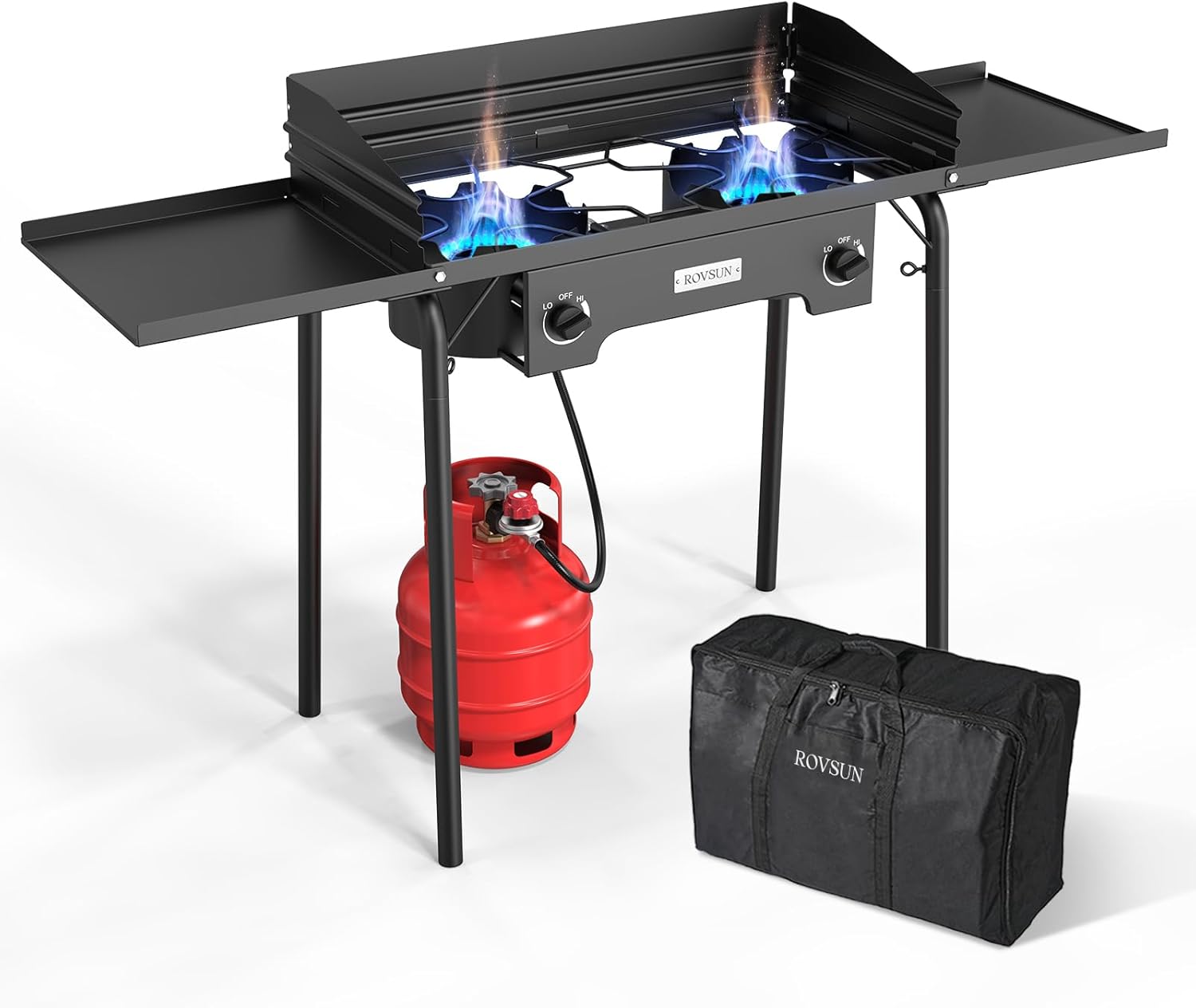 ROVSUN 2 Burner Outdoor Propane Gas Stove for Cooking & Camping