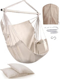 Miztli Hammock Chair with Cover and Cushions for Comfort