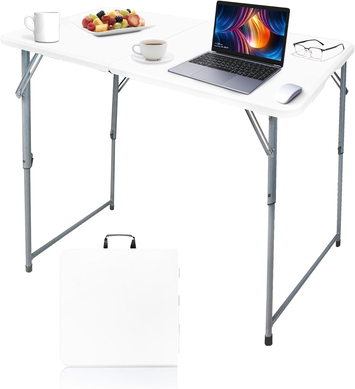 Gocamptoo Folding Table - 4ft Heavy Duty Portable Dining Table