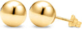 Kezef 14K Gold Filled Ball Stud Earrings 8mm - Hypoallergenic Elegance