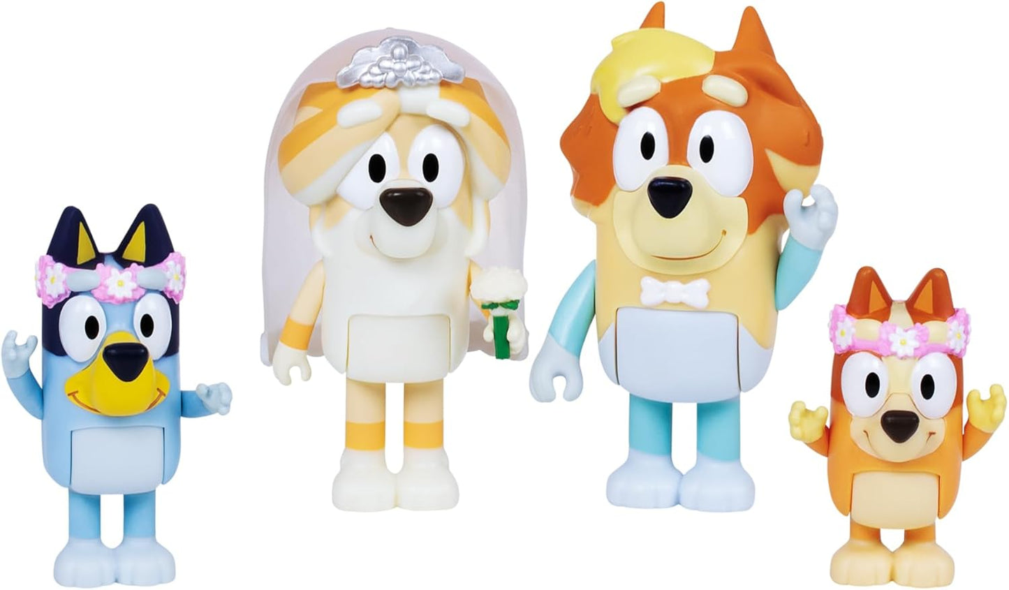 Bluey 4-Pack Wedding Time Figures