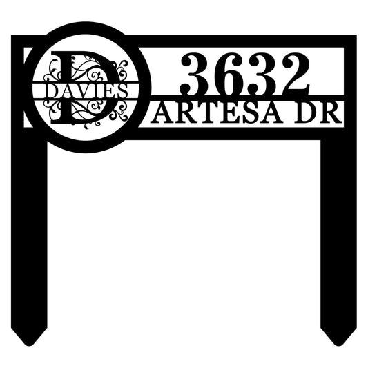 Personalized House Numbers with Stake Custom Address Yard Signs