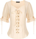 Scarlet Darkness Women's Renaissance Lace-up Summer Top - Plus Size