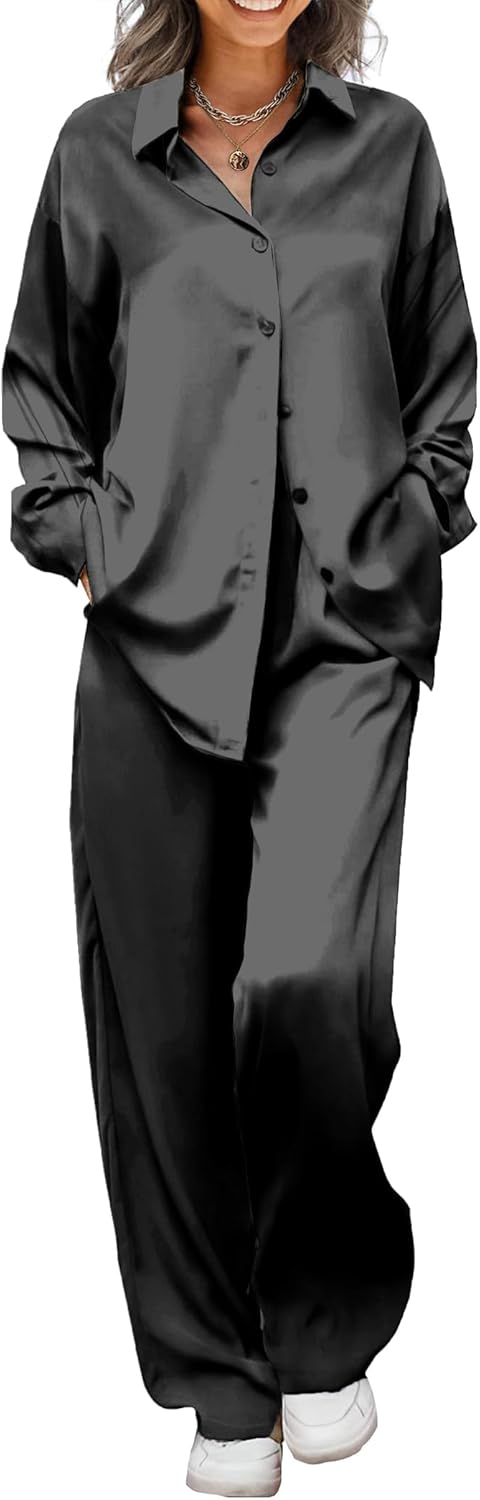 Ekouaer Womens Satin Silky Pajama Set for Ultimate Comfort