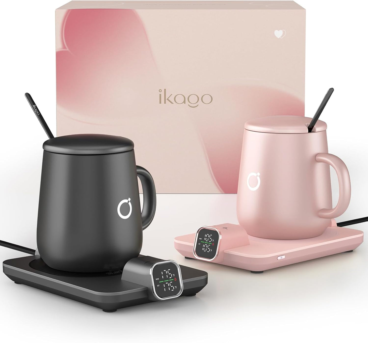 Heated Coffee Mug Warmer Set for Couples - Perfect Gift Idea