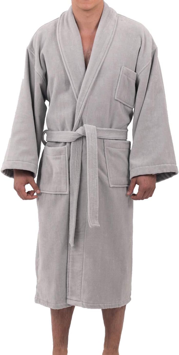 Alpine Swiss Pure Cotton Mens Terry Cloth Bathrobe for Comfort