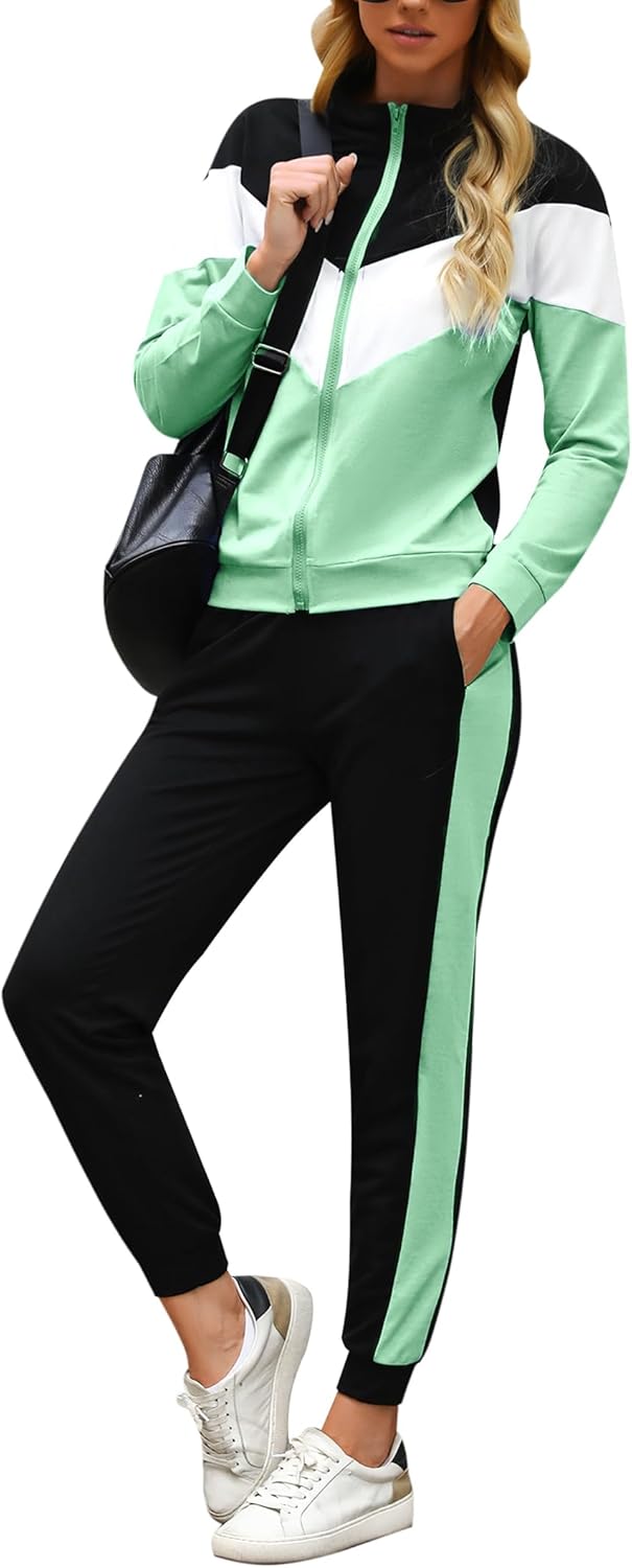 Marvmys Women's Tracksuit Set: Cozy Zip Up Jogger Outfit